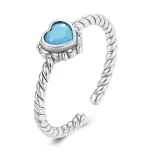 (bilde for) Pandora Style hjerteformet åpen ring - SCR927