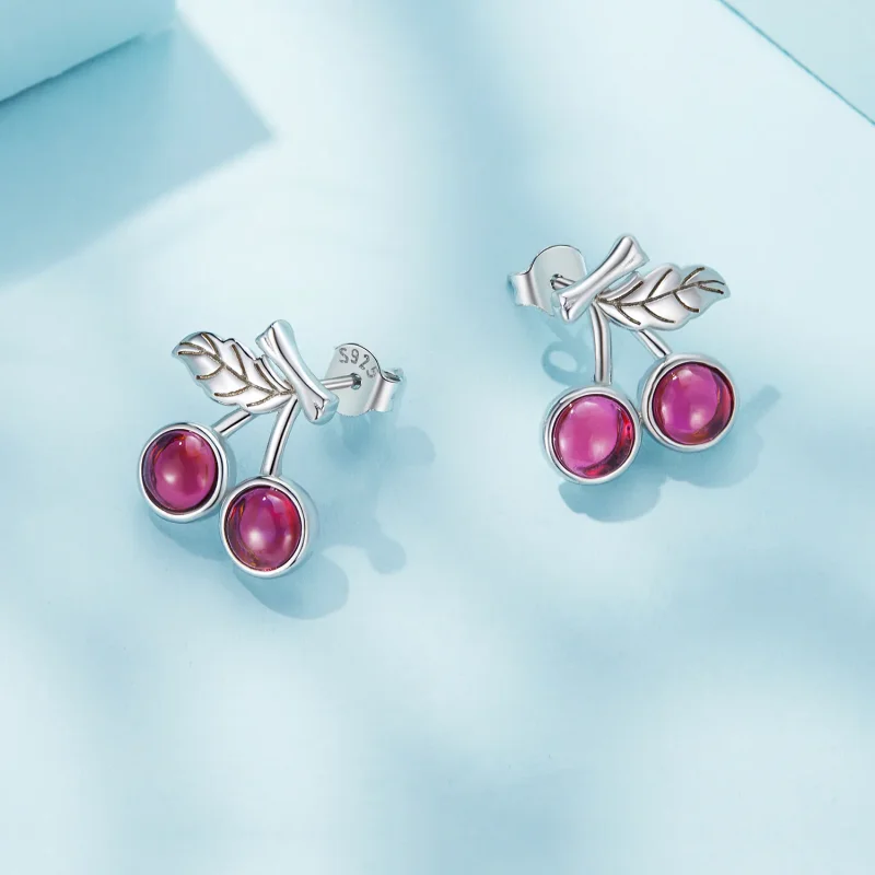 (bilde for) Pandora Style kirsebær øredobber - SCE1604 - Vis 4