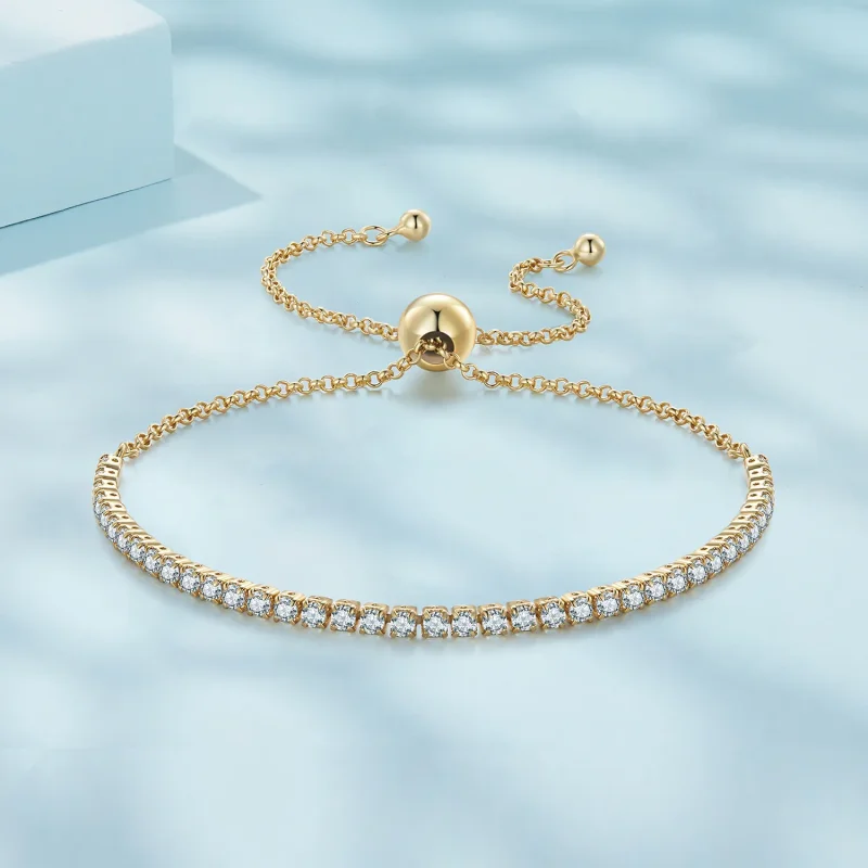 (bilde for) Pandora Style kjærlig gullbelagt armbånd - SCB029-B - Vis 3