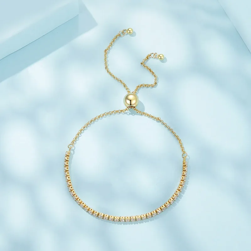 (bilde for) Pandora Style kjærlig gullbelagt armbånd - SCB029-B - Vis 4