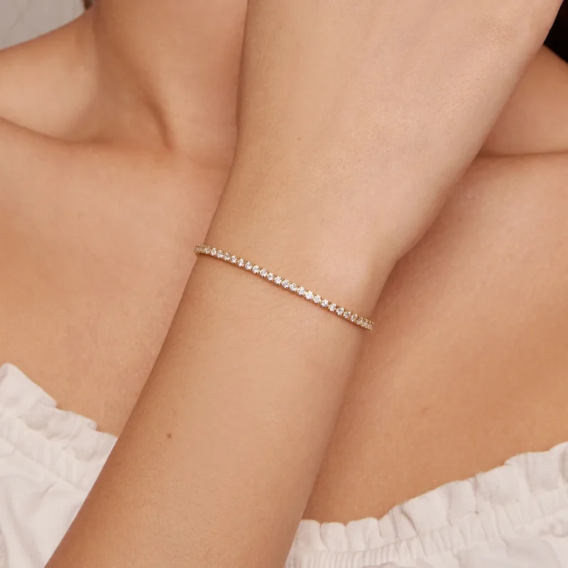 (bilde for) Pandora Style kjærlig gullbelagt armbånd - SCB029-B - Vis 5
