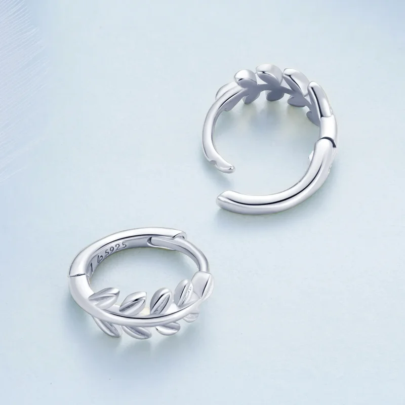 (bilde for) Pandora Style Leaves Hoops øredobber - BSE500-A - Vis 4