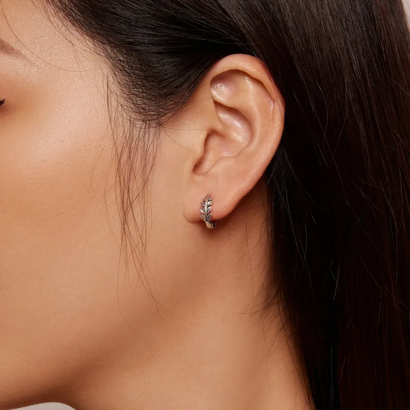 (bilde for) Pandora Style Leaves Hoops øredobber - BSE500-A - Vis 5