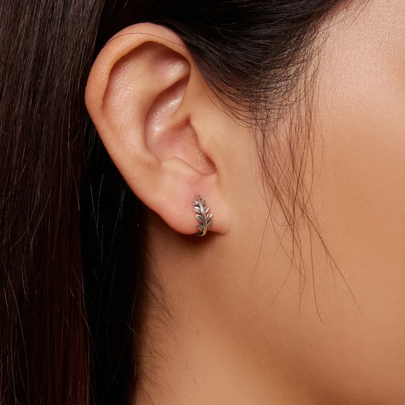 (bilde for) Pandora Style Leaves Hoops øredobber - BSE500-A - Vis 7