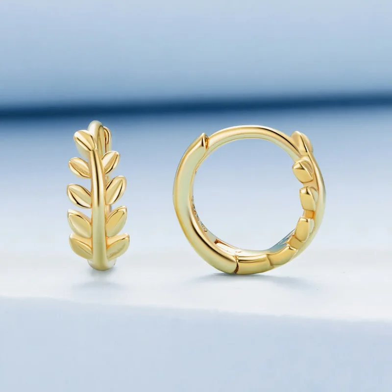 (bilde for) Pandora Style Leaves Hoops øredobber - BSE500-B - Vis 2