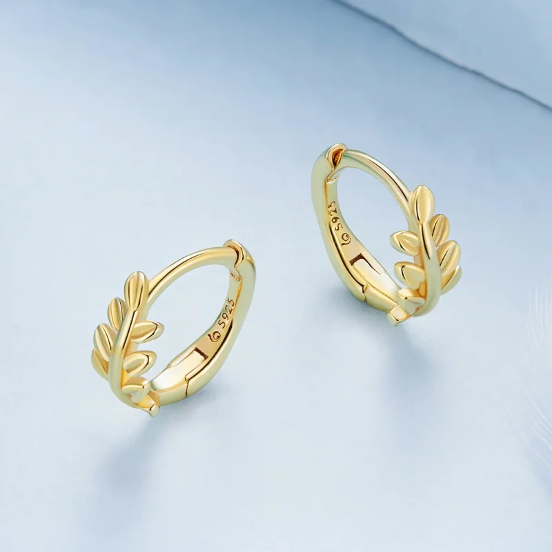 (bilde for) Pandora Style Leaves Hoops øredobber - BSE500-B - Vis 3
