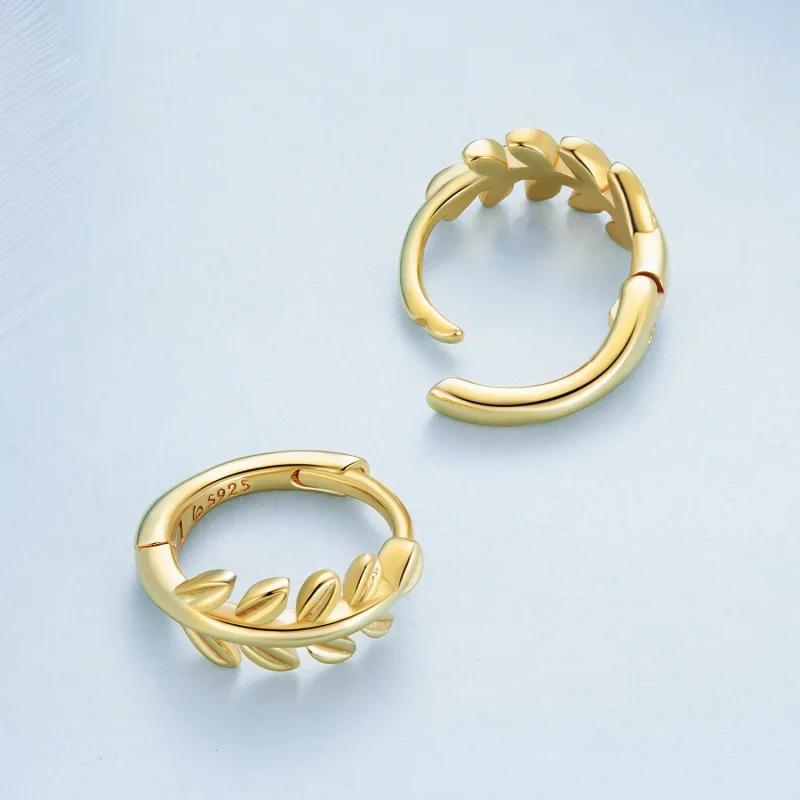 (bilde for) Pandora Style Leaves Hoops øredobber - BSE500-B - Vis 4