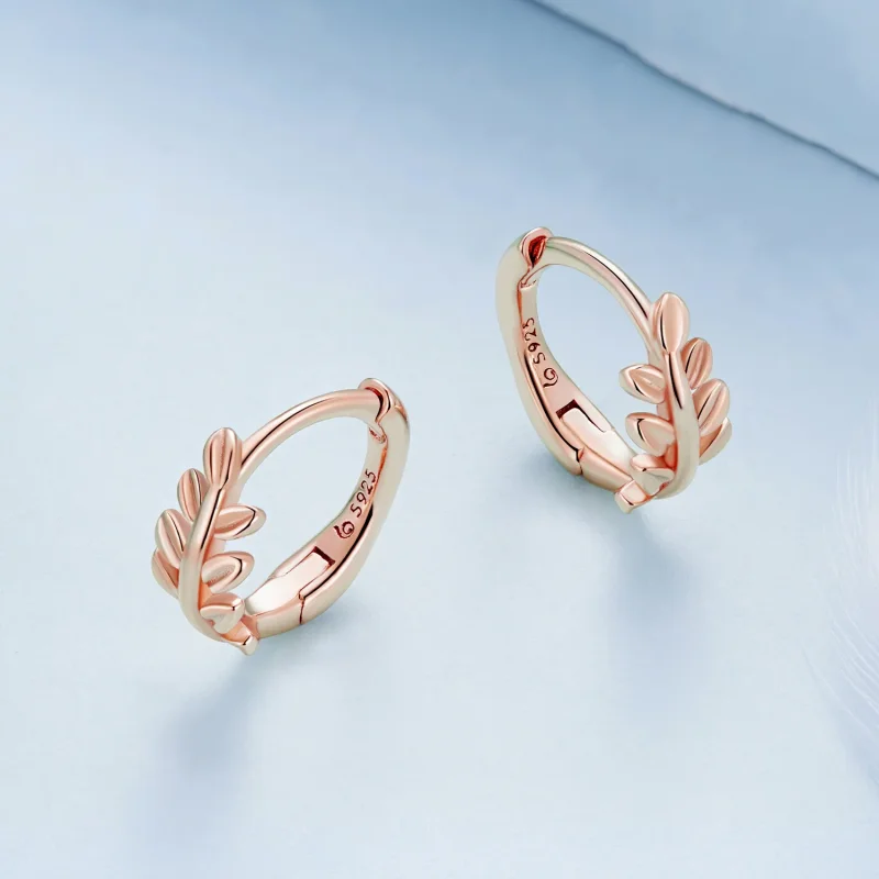 (bilde for) Pandora Style Leaves Hoops øredobber - BSE500-C - Vis 3