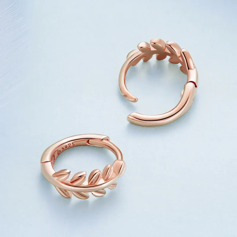 (bilde for) Pandora Style Leaves Hoops øredobber - BSE500-C - Vis 4
