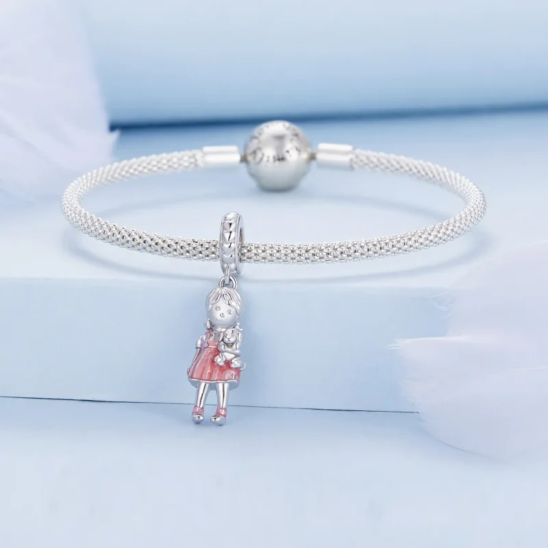 (bilde for) Pandora Style Little Girl Anheng Charm - BSC878 - Vis 3