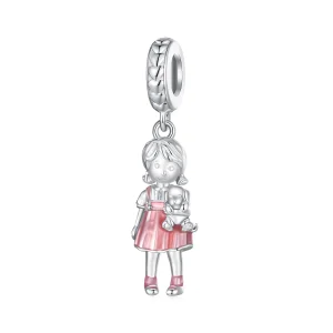 (bilde for) Pandora Style Little Girl Anheng Charm - BSC878