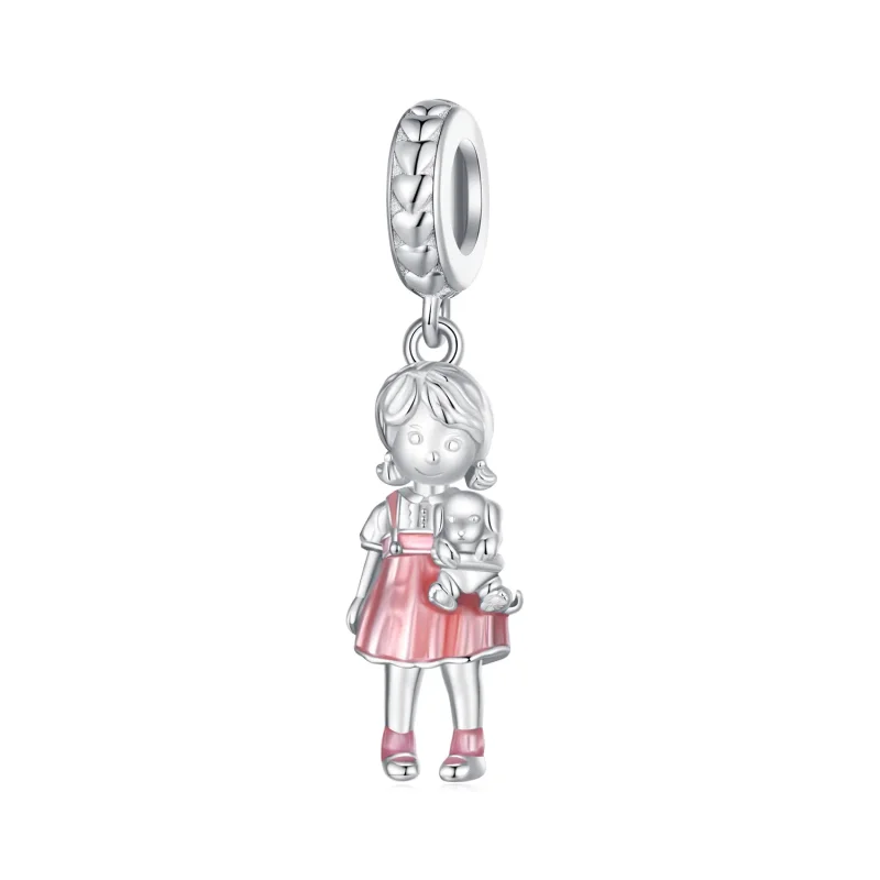 (bilde for) Pandora Style Little Girl Anheng Charm - BSC878