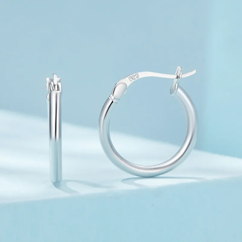 (bilde for) Pandora Style Medium circle Hoops øredobber - SCE1608-M - Vis 2