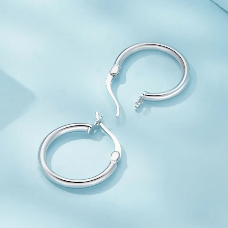 (bilde for) Pandora Style Medium circle Hoops øredobber - SCE1608-M - Vis 4