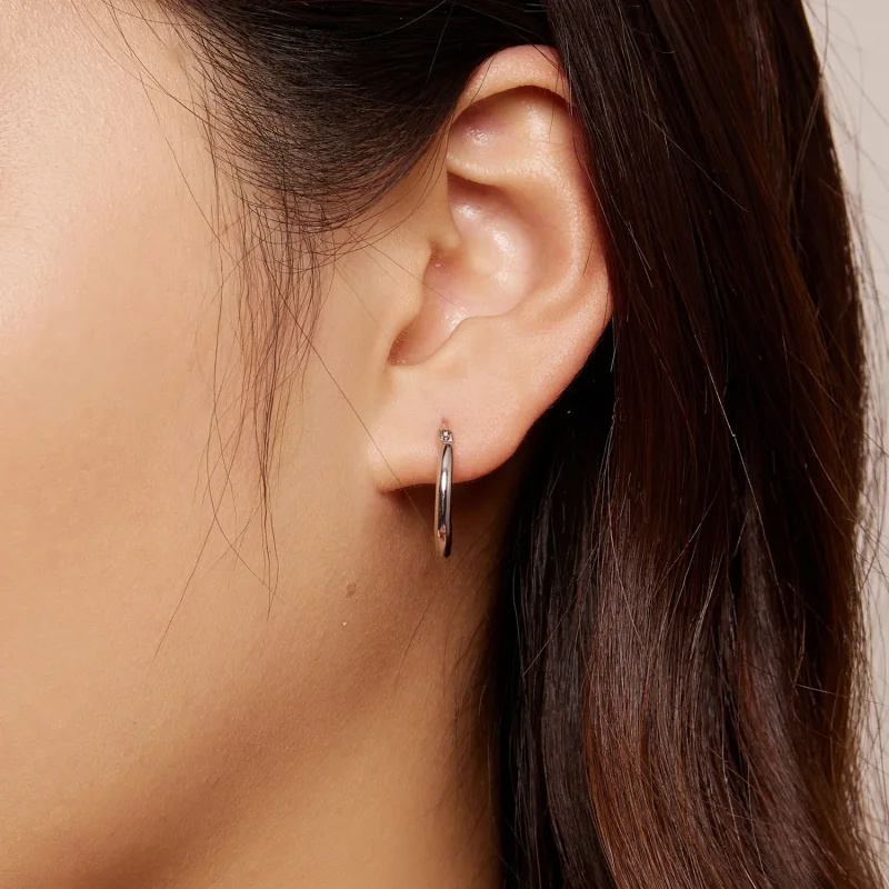 (bilde for) Pandora Style Medium circle Hoops øredobber - SCE1608-M - Vis 5