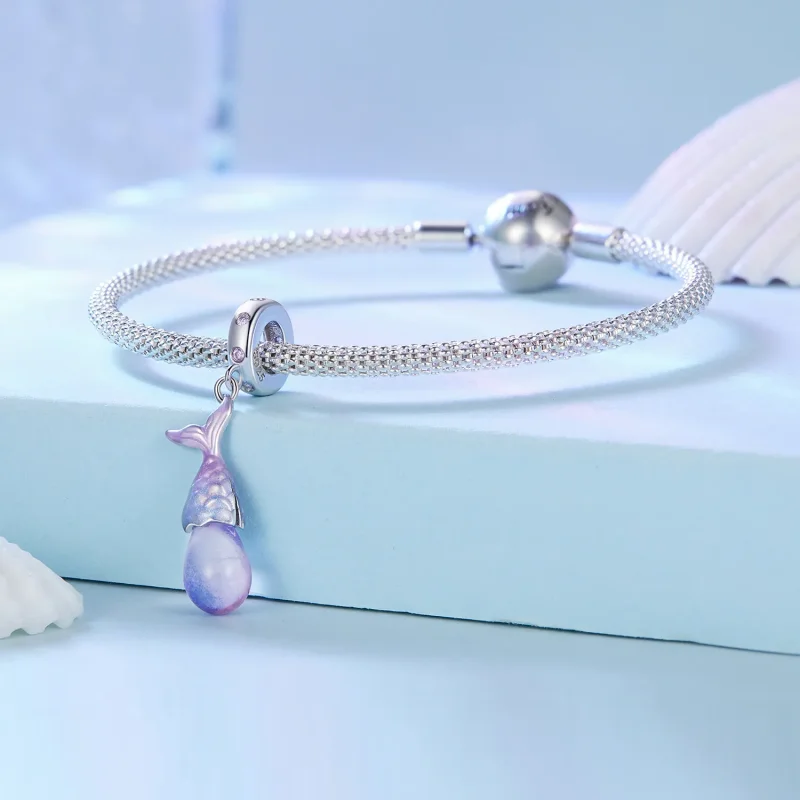 (bilde for) Pandora Style Mermaid Tears Pendant Charm - BSC874 - Vis 3