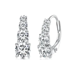 (bilde for) Pandora Style Moissanite Hoops øredobber - MSE023