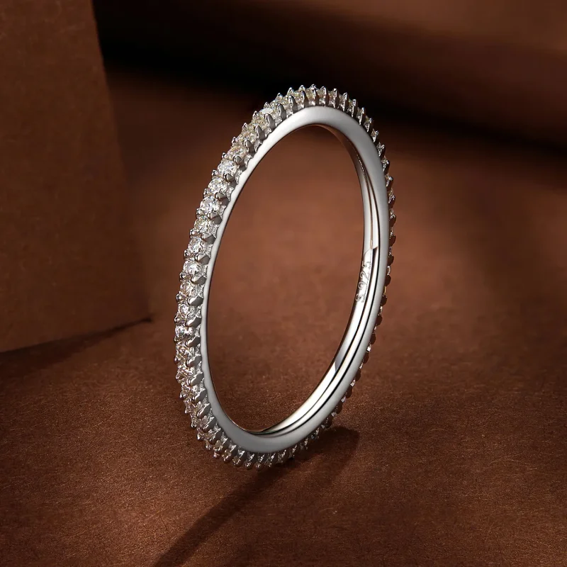 (bilde for) Pandora Style Moissanite Ring - MSR027 - Vis 2