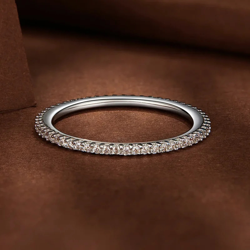 (bilde for) Pandora Style Moissanite Ring - MSR027 - Vis 3