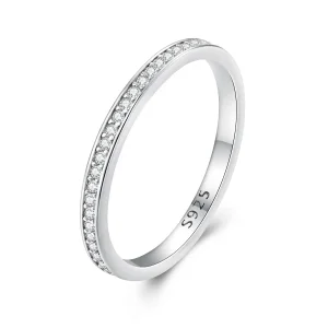 (bilde for) Pandora Style Pave Moissanite Ring - MSR030