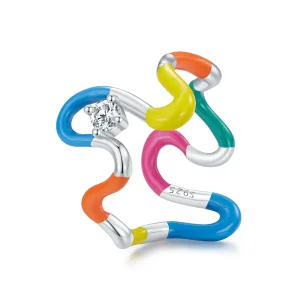 (bilde for) Pandora Style Rainbow Irregular Ring - SCR940
