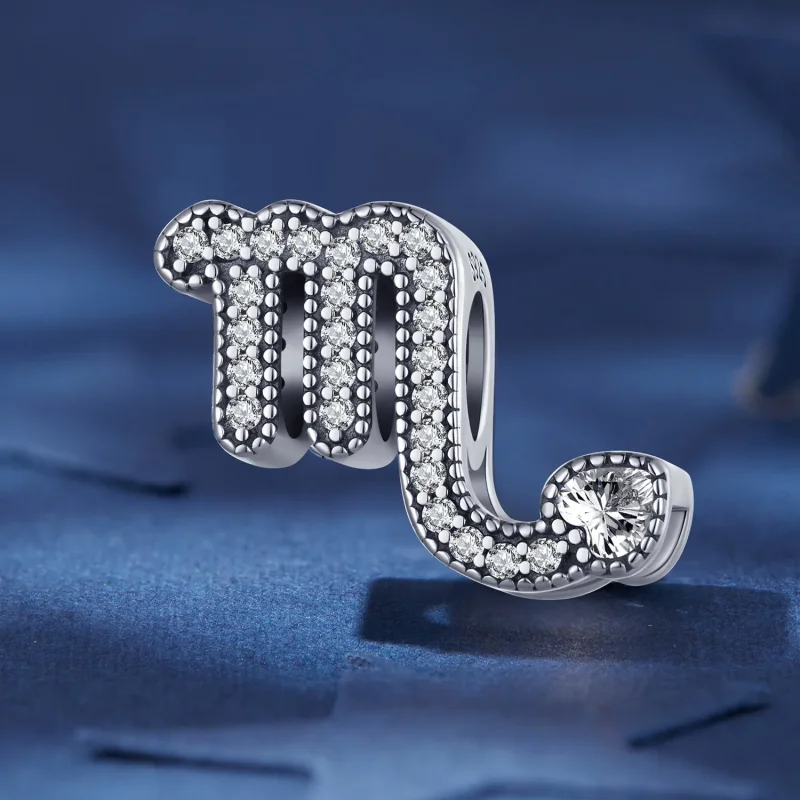 (bilde for) Pandora Style Scorpio Lucky Zodiac Sign Charm - SCC2516-8 - Vis 2