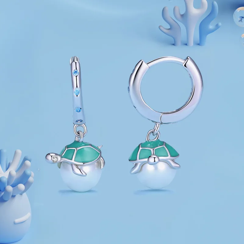 (bilde for) Pandora Style Sea Turtle Hoops øredobber - SCE1597 - Vis 2