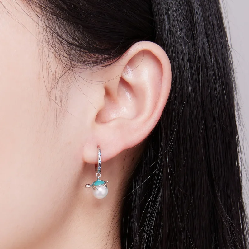 (bilde for) Pandora Style Sea Turtle Hoops øredobber - SCE1597 - Vis 4