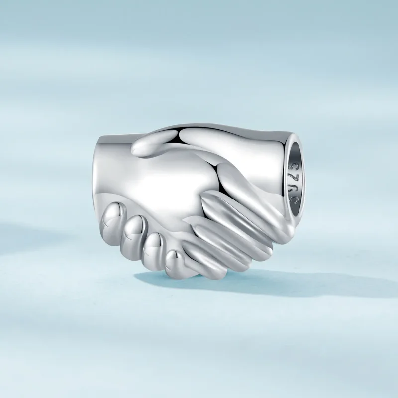 (bilde for) Pandora Style Shake Hands Charm - SCC2521 - Vis 2