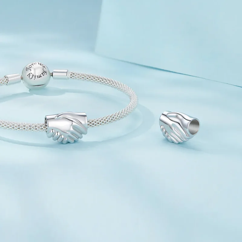 (bilde for) Pandora Style Shake Hands Charm - SCC2521 - Vis 4