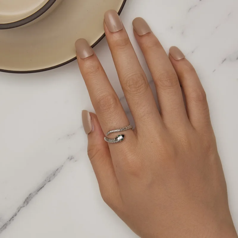 (bilde for) Pandora Style Snake Open Ring - BSR440 - Vis 5