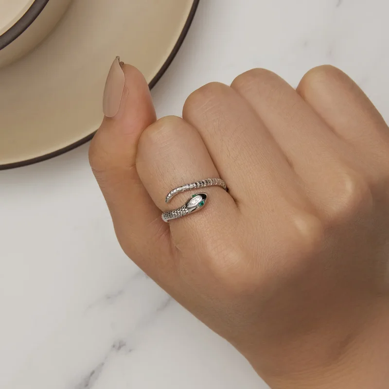 (bilde for) Pandora Style Snake Open Ring - BSR440 - Vis 6