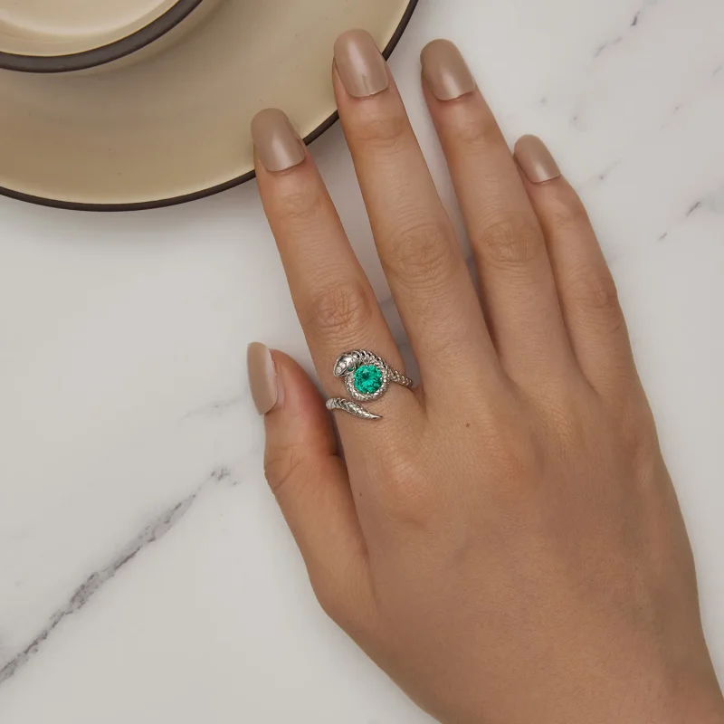 (bilde for) Pandora Style Snake Open Ring - BSR441 - Vis 5
