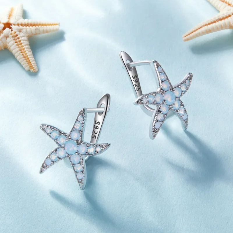 (bilde for) Pandora Style Starfish Hoops øredobber - BSE840 - Vis 2