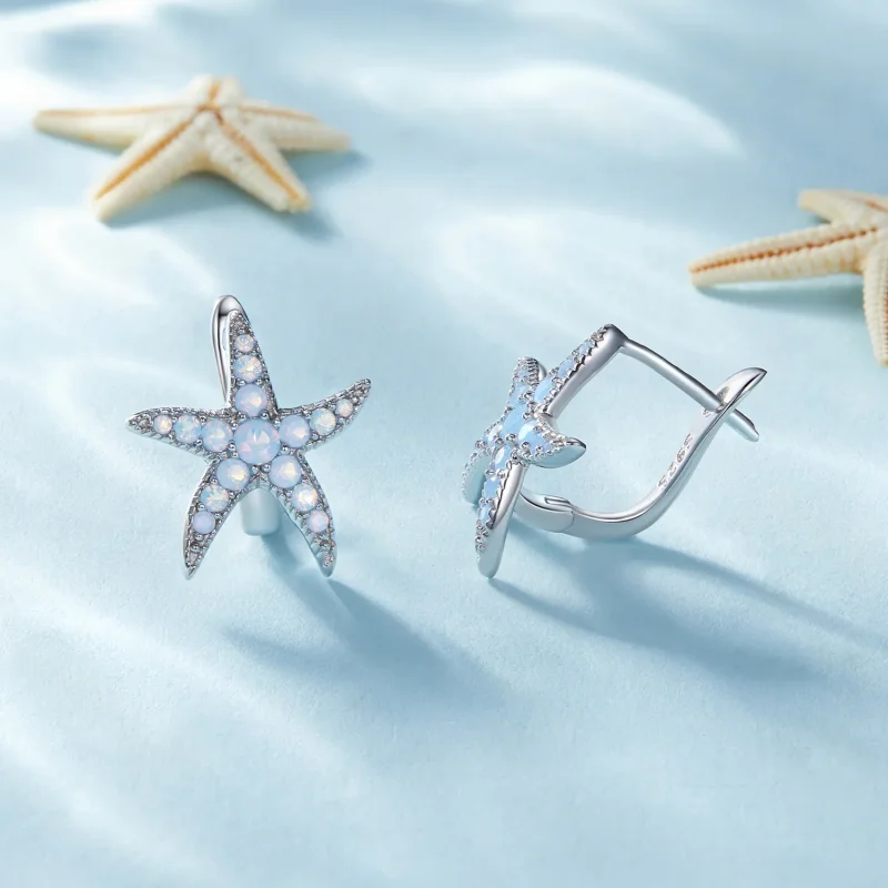 (bilde for) Pandora Style Starfish Hoops øredobber - BSE840 - Vis 3