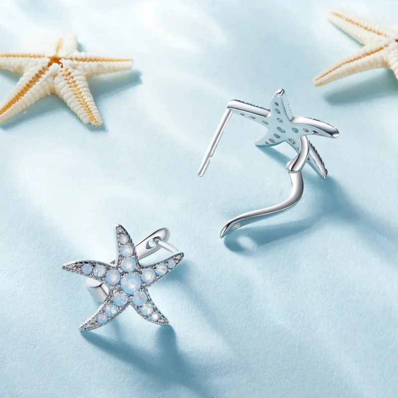 (bilde for) Pandora Style Starfish Hoops øredobber - BSE840 - Vis 4