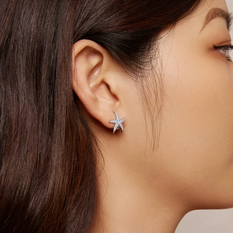 (bilde for) Pandora Style Starfish Hoops øredobber - BSE840 - Vis 5