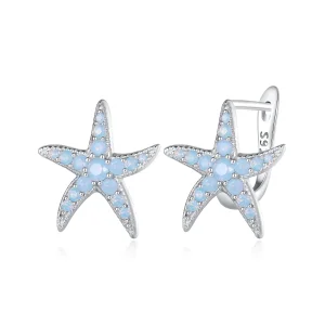 (bilde for) Pandora Style Starfish Hoops øredobber - BSE840
