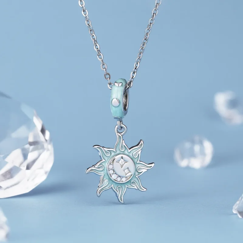(bilde for) Pandora Style Sun And Moon Pendant Charm - BSC855 - Vis 2