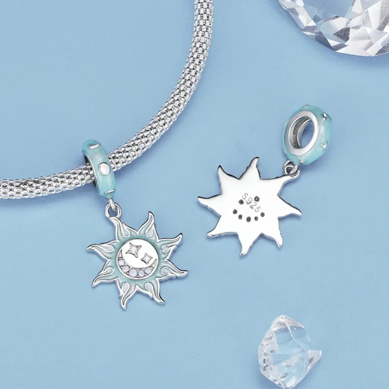 (bilde for) Pandora Style Sun And Moon Pendant Charm - BSC855 - Vis 4