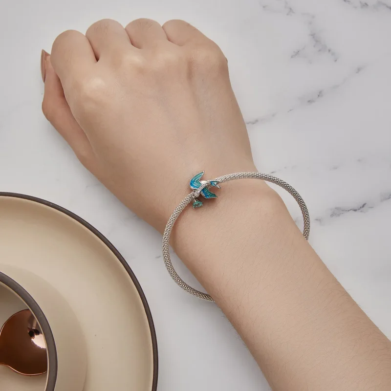 (bilde for) Pandora Style Swallow Charm - BSC865 - Vis 5