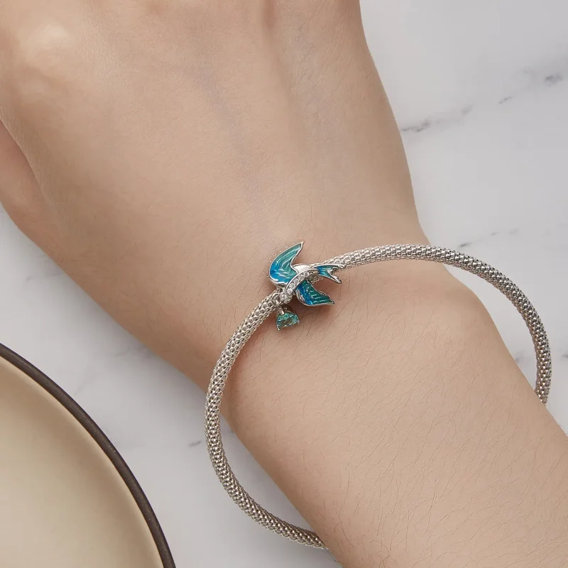 (bilde for) Pandora Style Swallow Charm - BSC865 - Vis 6