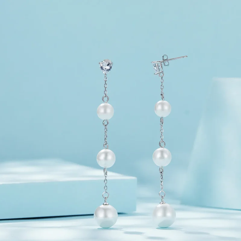 (bilde for) Pandora Style Tassel Bead Dingle øredobber - SCE1601 - Vis 2