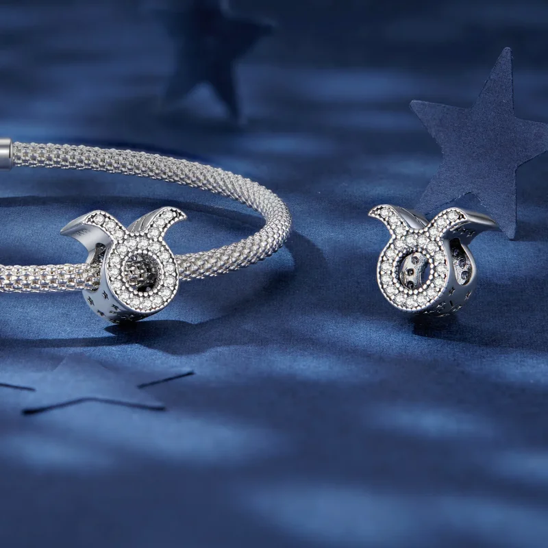 (bilde for) Pandora Style Taurus Lucky Zodiac Charm - SCC2516-2 - Vis 4