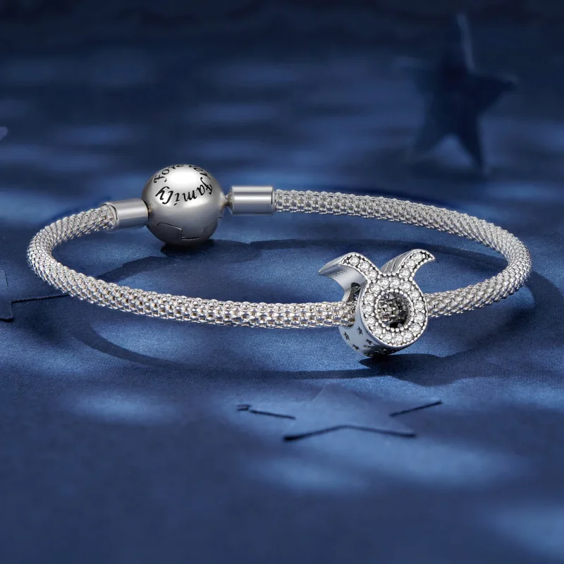 (bilde for) Pandora Style Taurus Lucky Zodiac Charm - SCC2516-2 - Vis 5