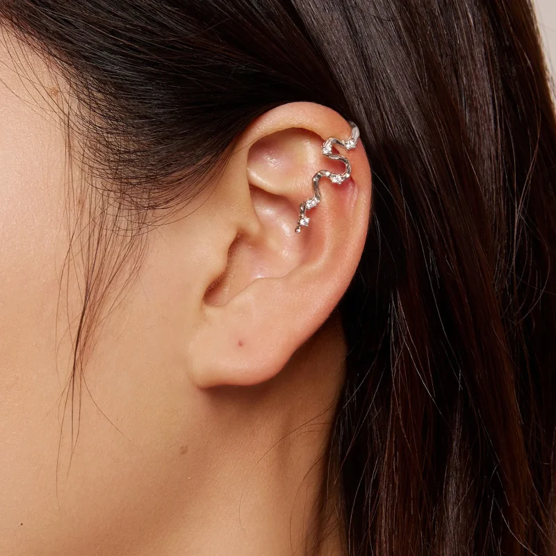 (bilde for) Pandora Style Texture Lines ørepynt - SCE1599 - Vis 7