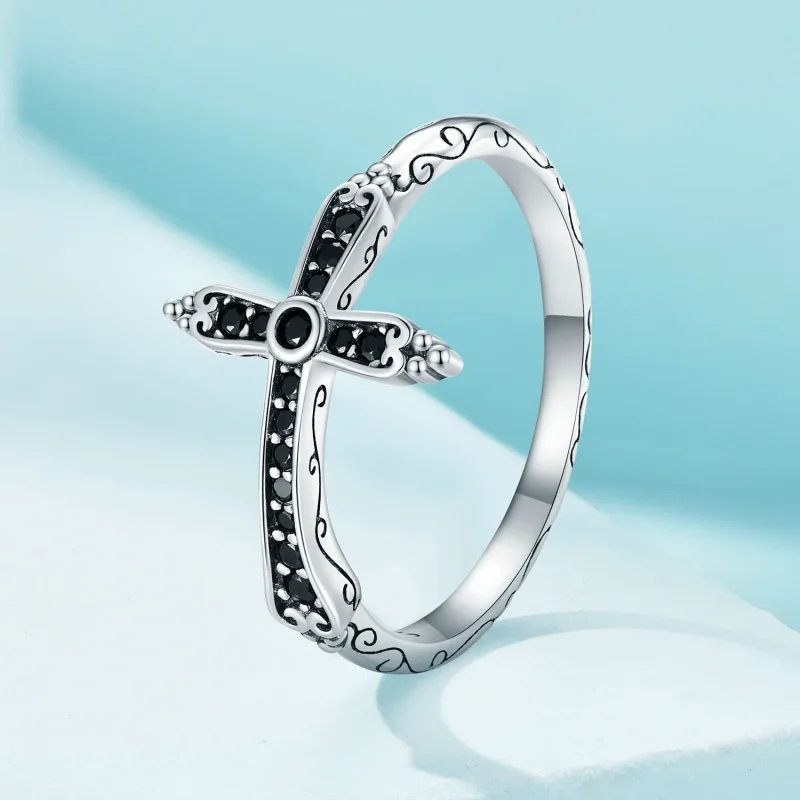 (bilde for) Pandora Style Vintage Cross Ring - SCR930 - Vis 2