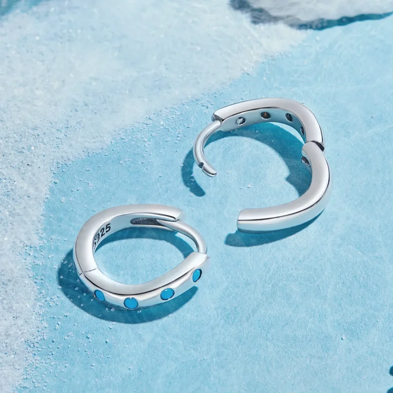 (bilde for) Pandora Style Wave Hoops øredobber - SCE1593 - Vis 4