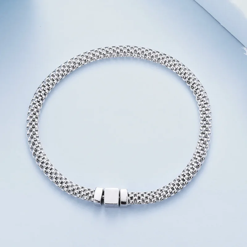(bilde for) Pandora Style Weave Chain Armbånd - BSB124 - Vis 2