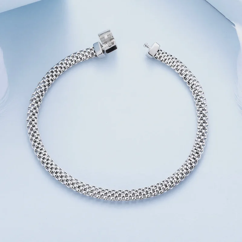 (bilde for) Pandora Style Weave Chain Armbånd - BSB124 - Vis 3